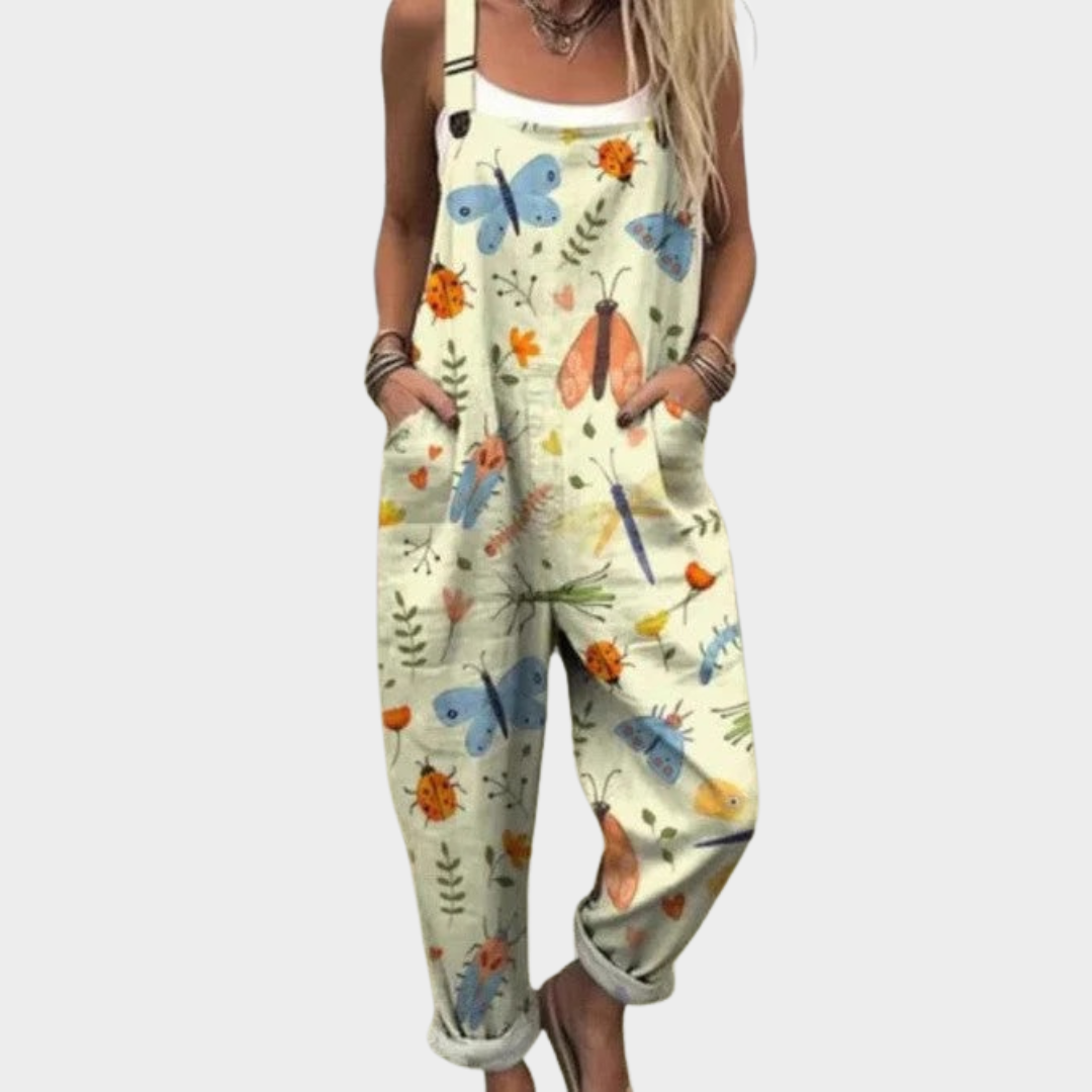 Comfortable Printed Work Jumpsuit