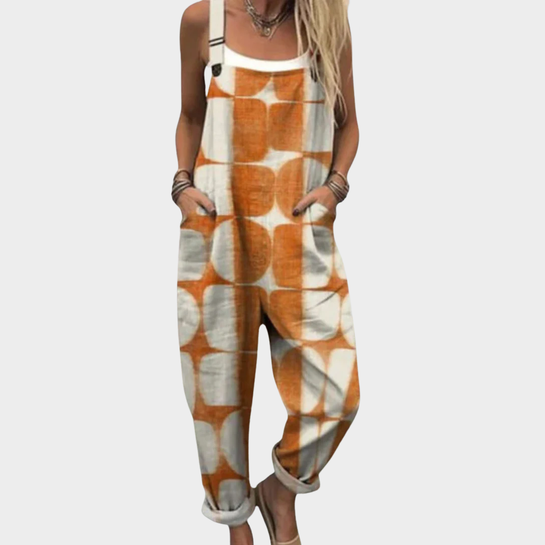 Comfortable Printed Work Jumpsuit