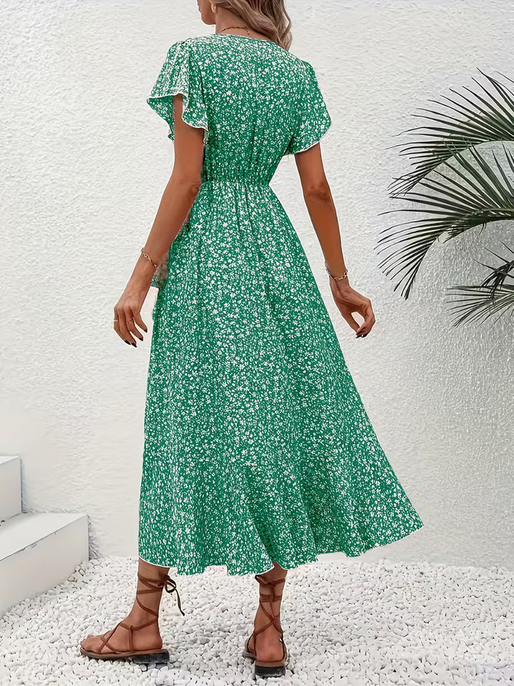 Elara | Flowy Tummy-Flattering Wrap Dress