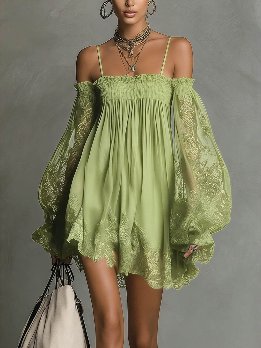 Naomi | Elegant Sheer Mini Dress