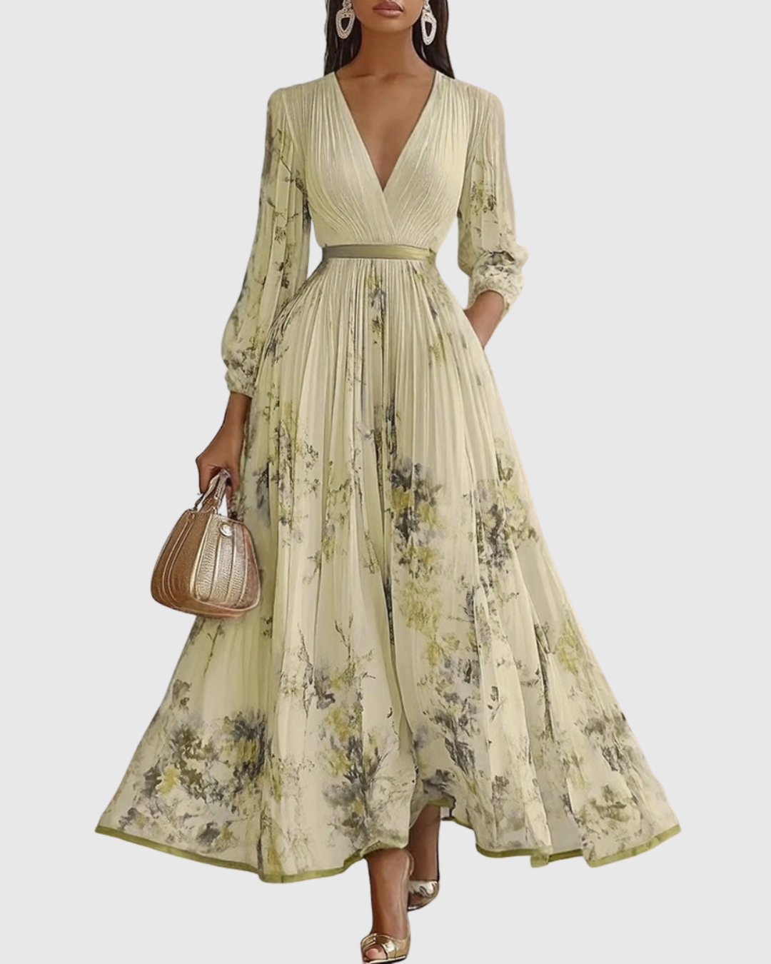 Penny | Elegant Pleated Maxi Dress