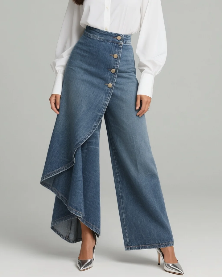 Rachel | Denim Wrap Pants