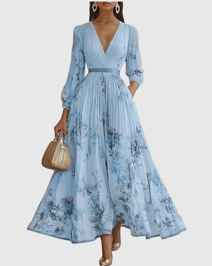 Penny | Elegant Pleated Maxi Dress