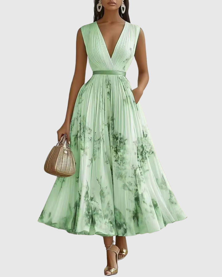 Penny | Elegant Pleated Maxi Dress