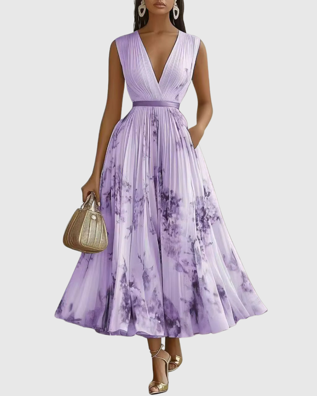 Penny | Elegant Pleated Maxi Dress