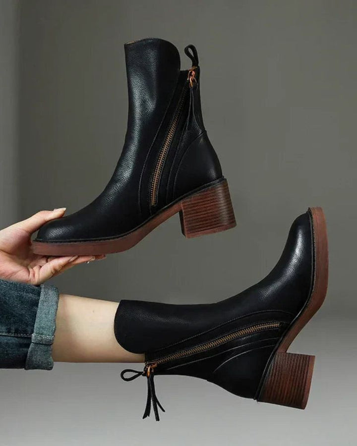 Ramona | Elegant Leather Ankle Boots