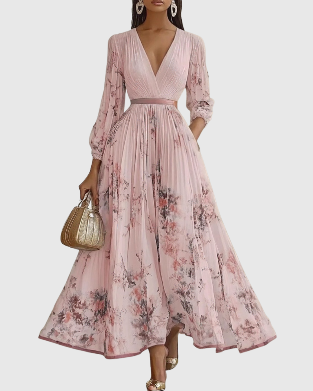 Penny | Elegant Pleated Maxi Dress