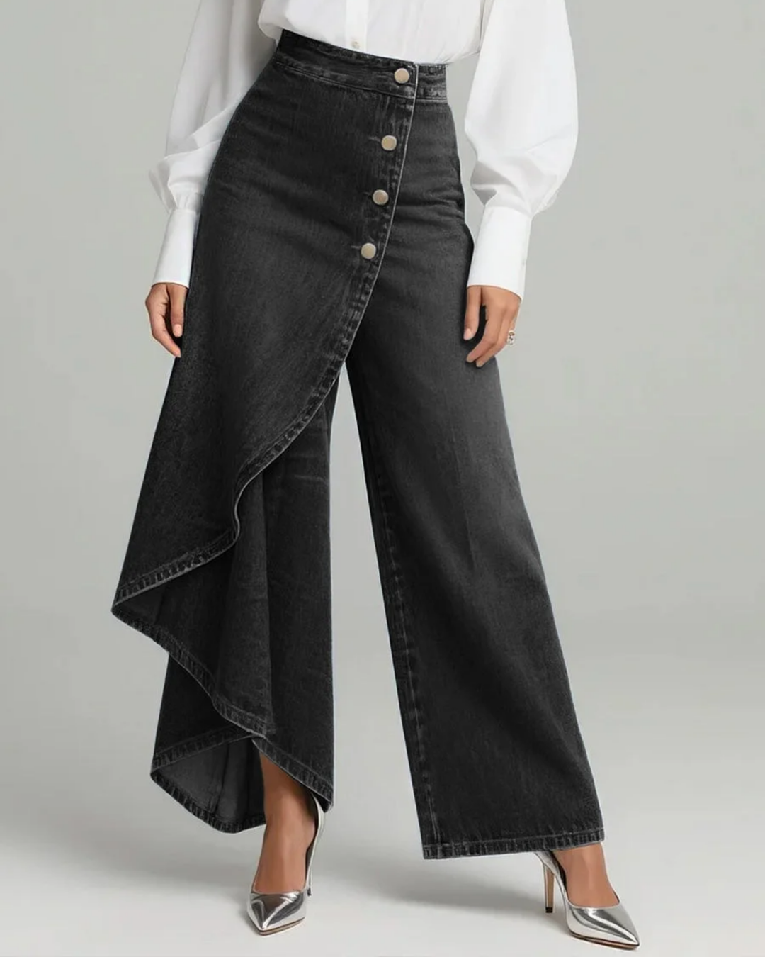 Rachel | Denim Wrap Pants