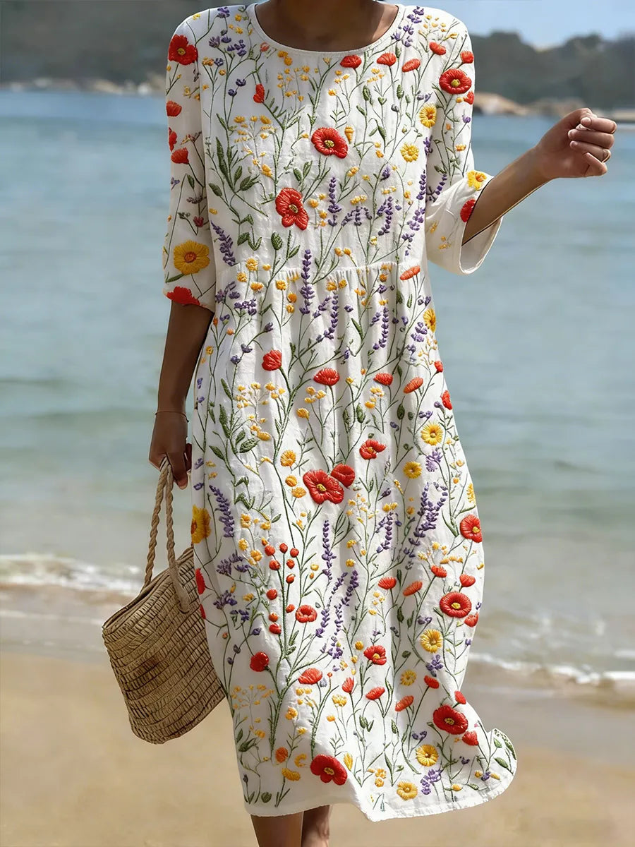 Raven | Casual Women's Dress with Floral Print