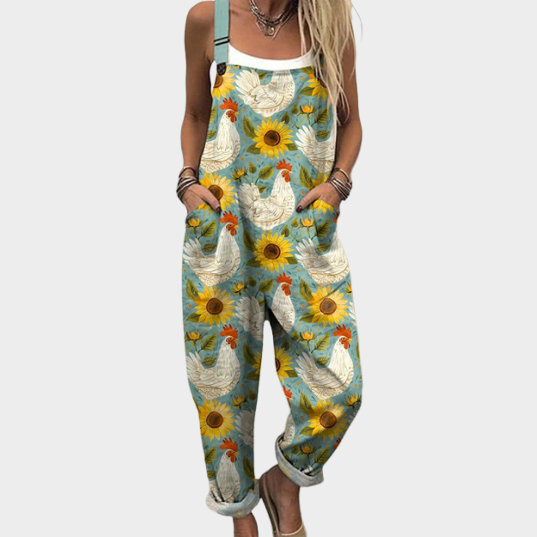 Printed Comfortable Work Jumpsuit