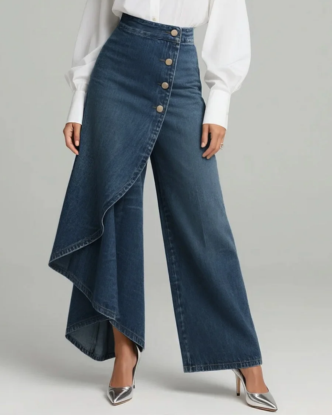 Rachel | Denim Wrap Pants
