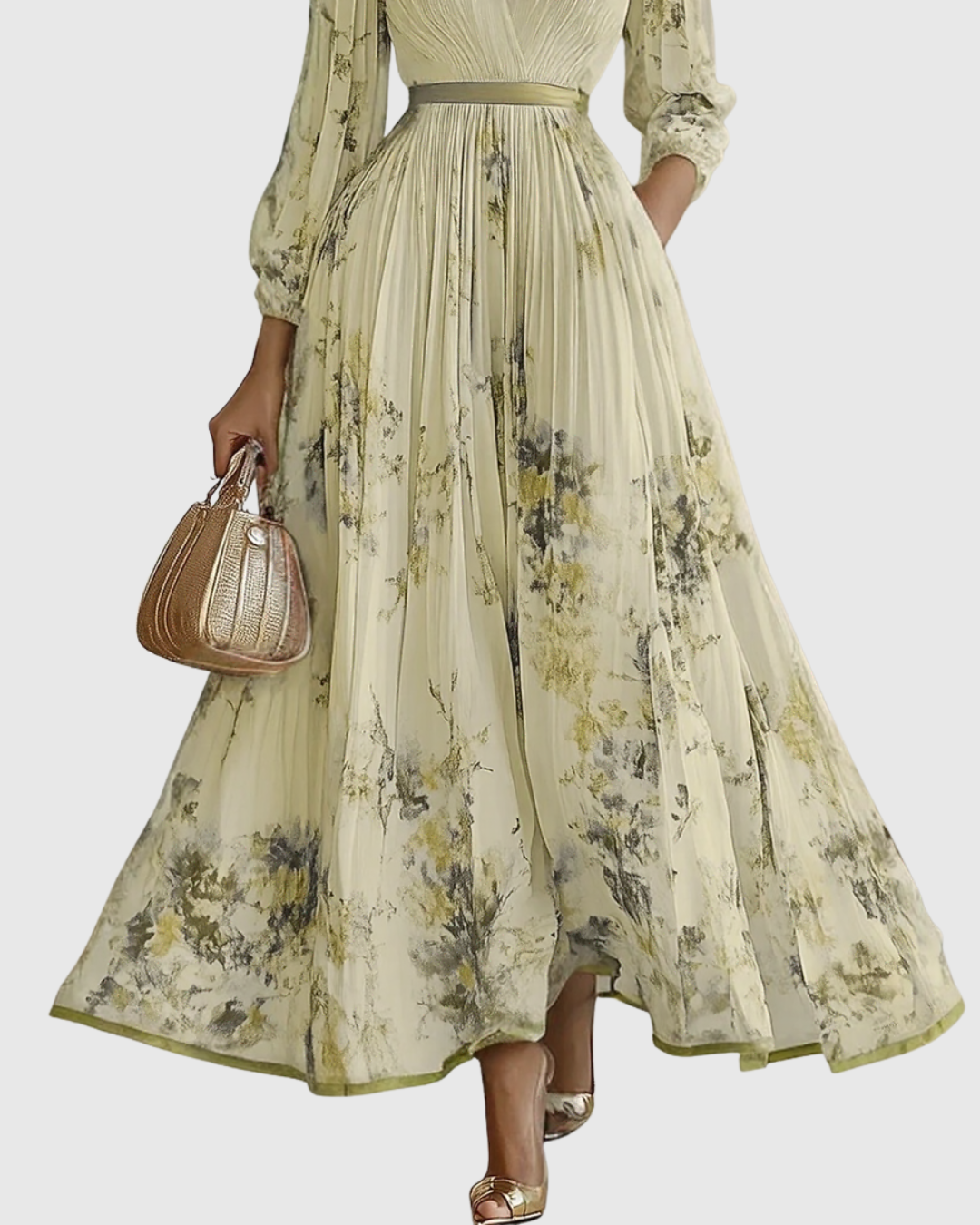 Penny | Elegant Pleated Maxi Dress