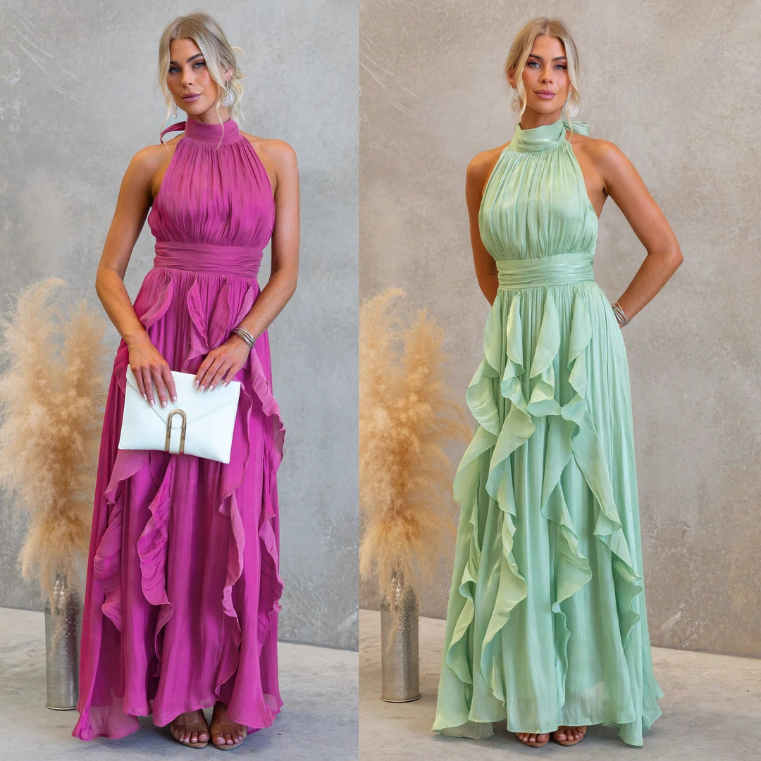 Celestia Ruffled Maxi Dress