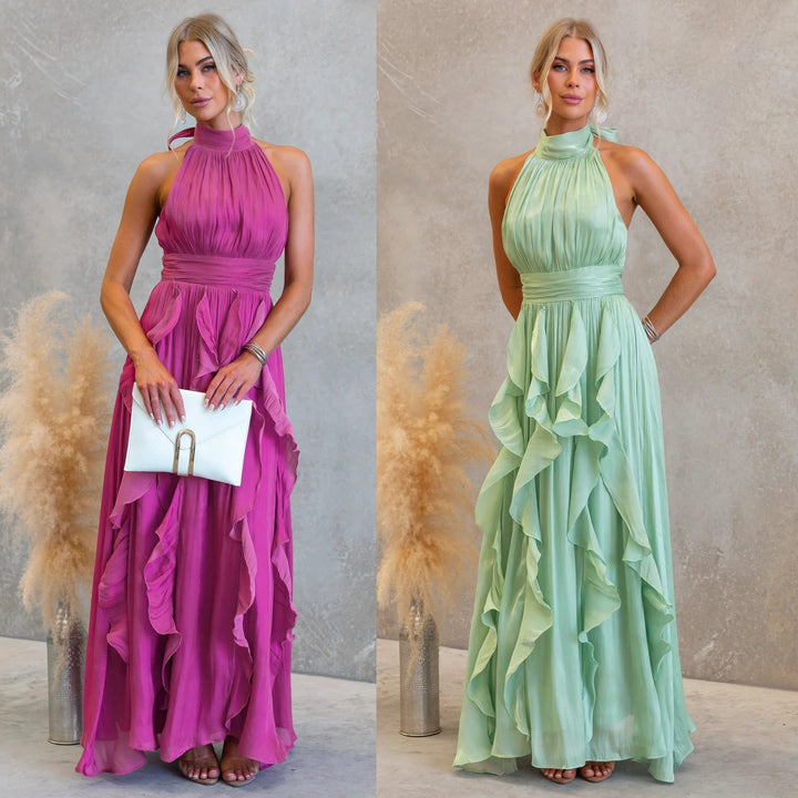 Celestia Ruffled Maxi Dress