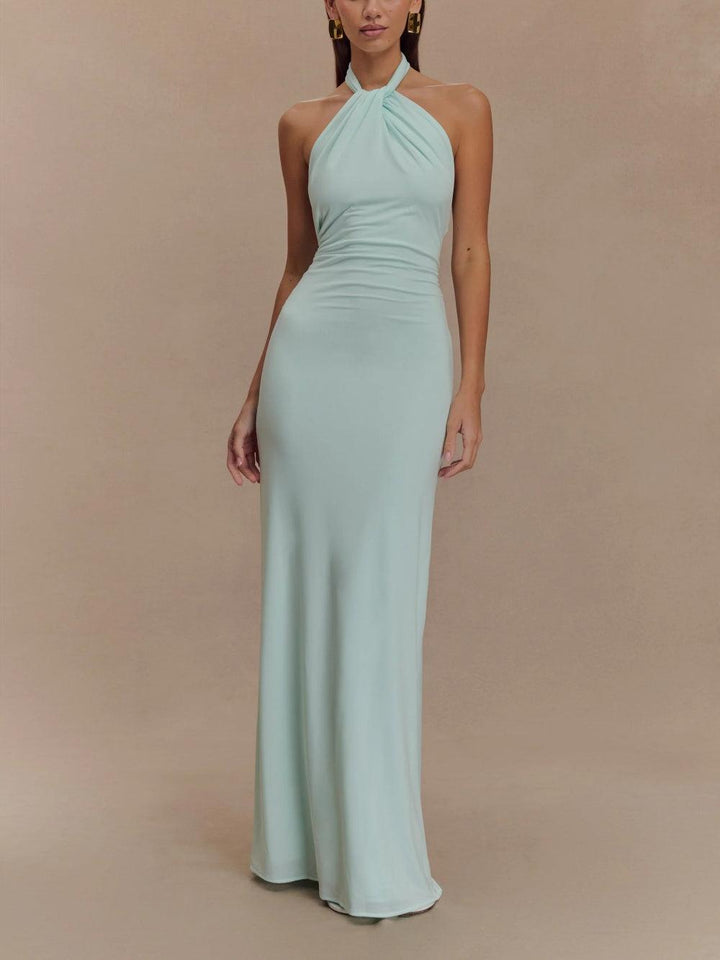 Lydia | Curvy Silk Dress with Halter
