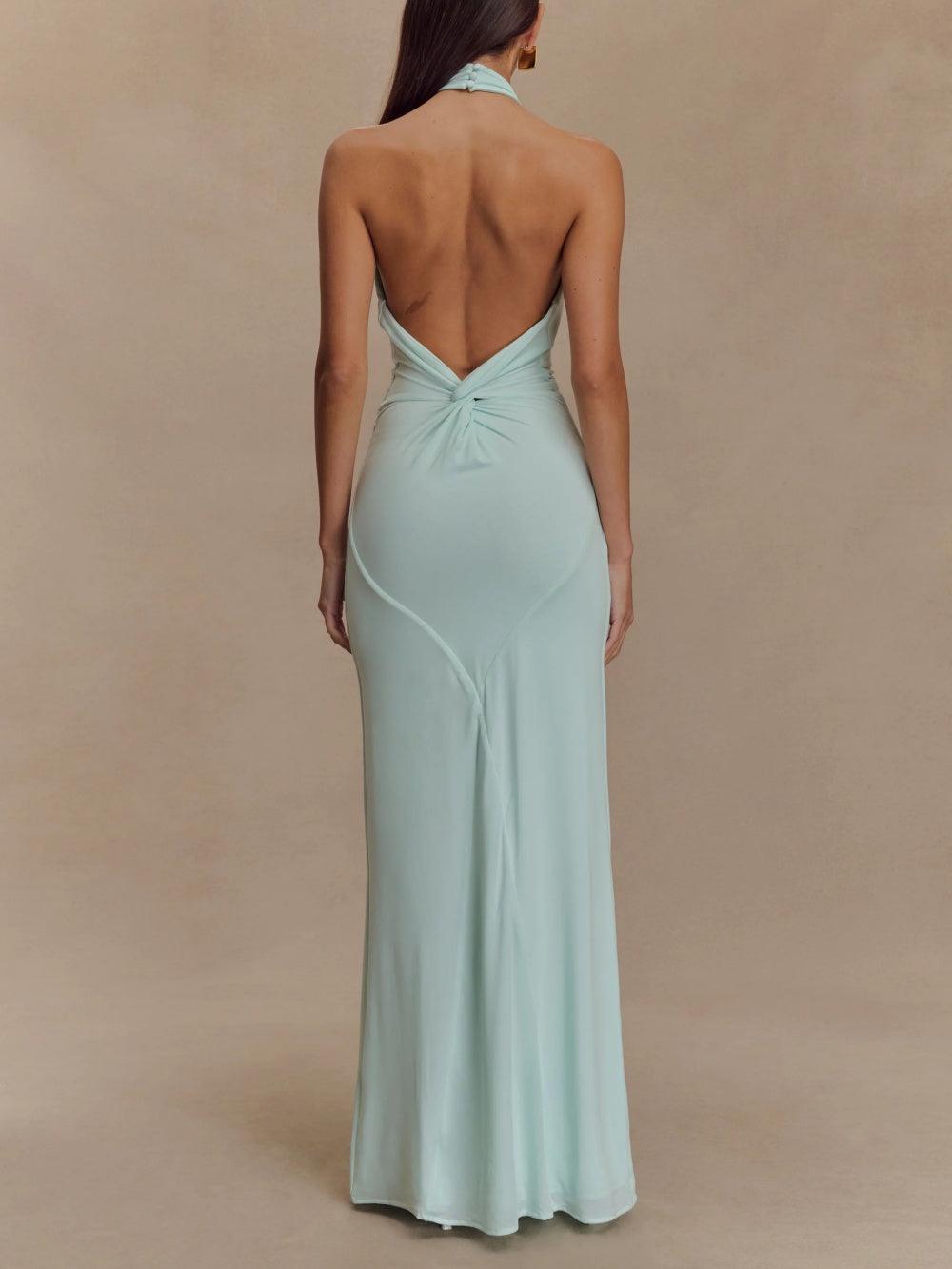 Lydia | Curvy Silk Dress with Halter