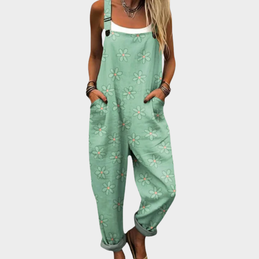 Comfortable Printed Work Jumpsuit