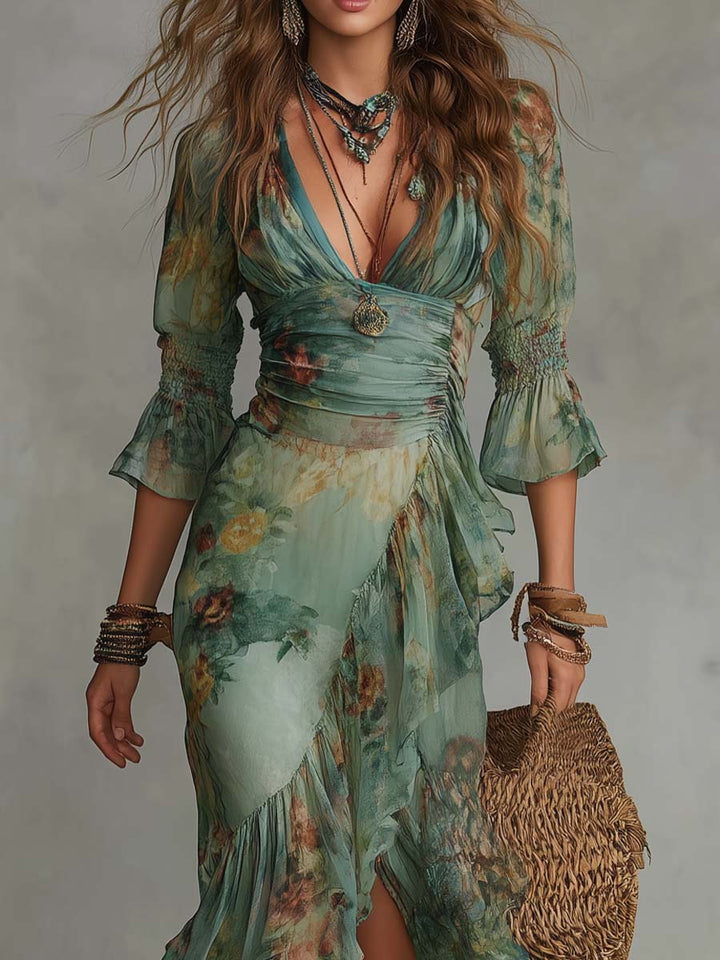 Ariel | Romantic Boho Maxi Dress