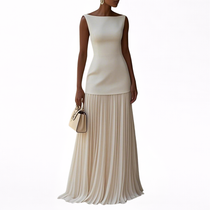 Celeste | Elegant Pleated Maxi Dress