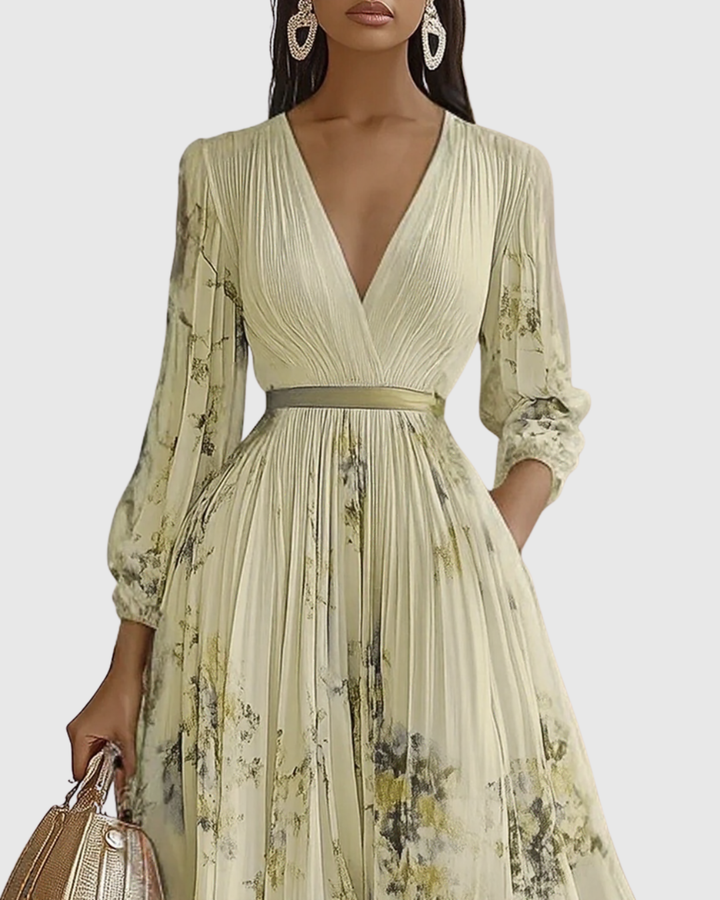 Penny | Elegant Pleated Maxi Dress