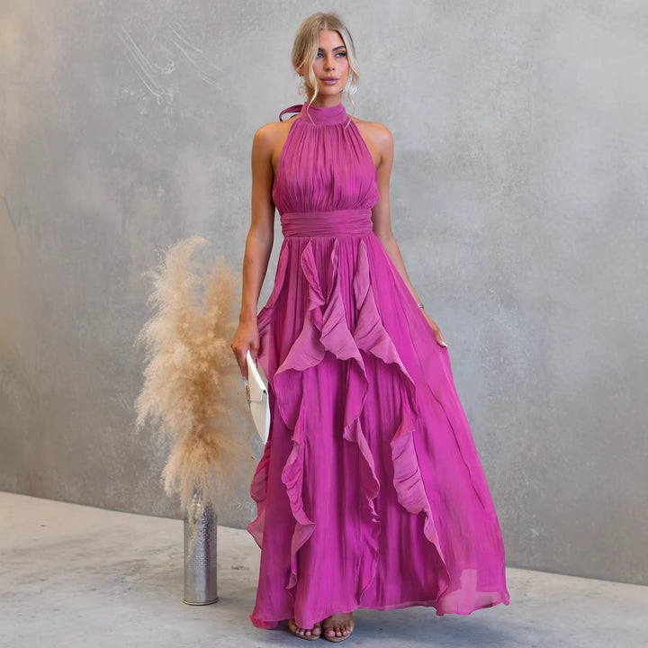 Celestia Ruffled Maxi Dress