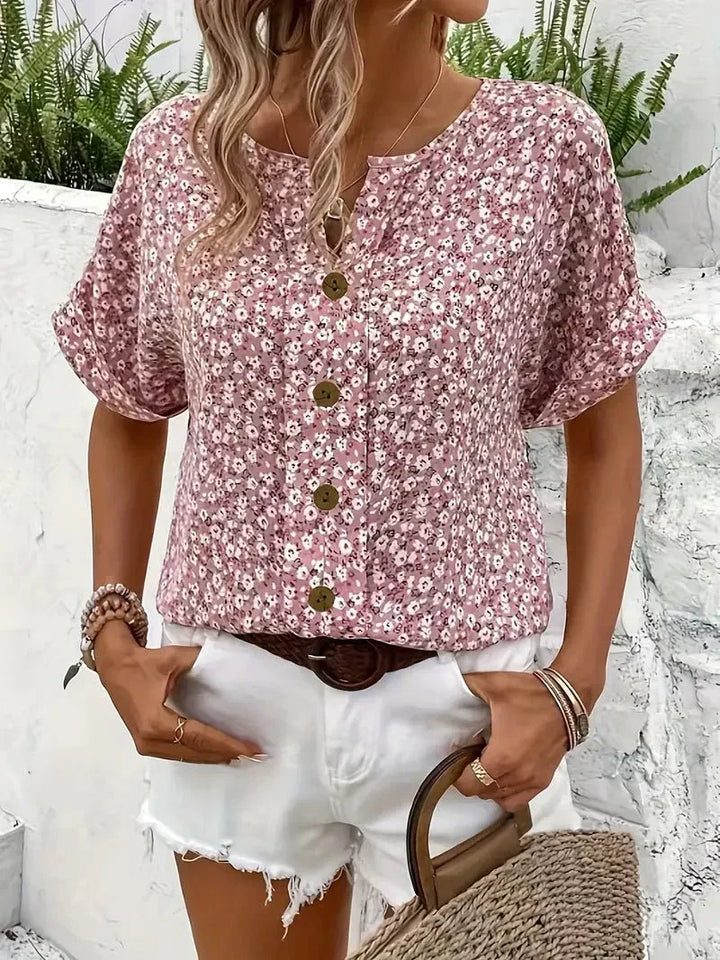 Amelia | Wildflower Notch Blouse