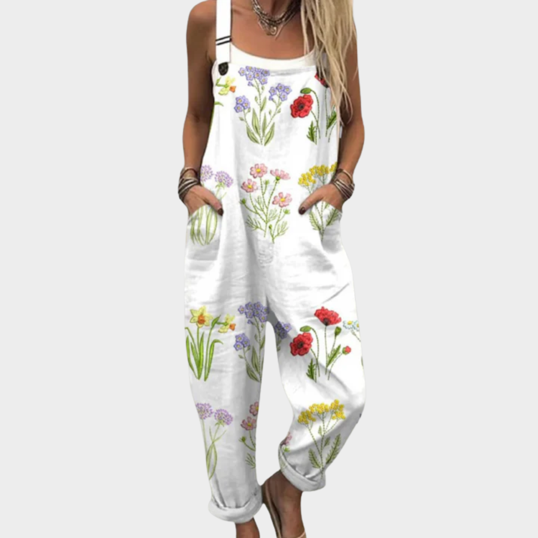 Comfortable Printed Work Jumpsuit