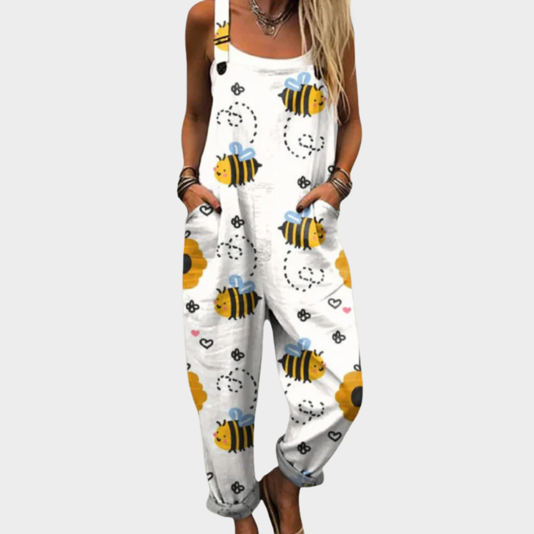 Comfortable Printed Work Jumpsuit