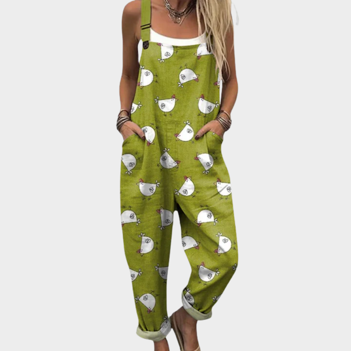 Comfortable printed work jumpsuit