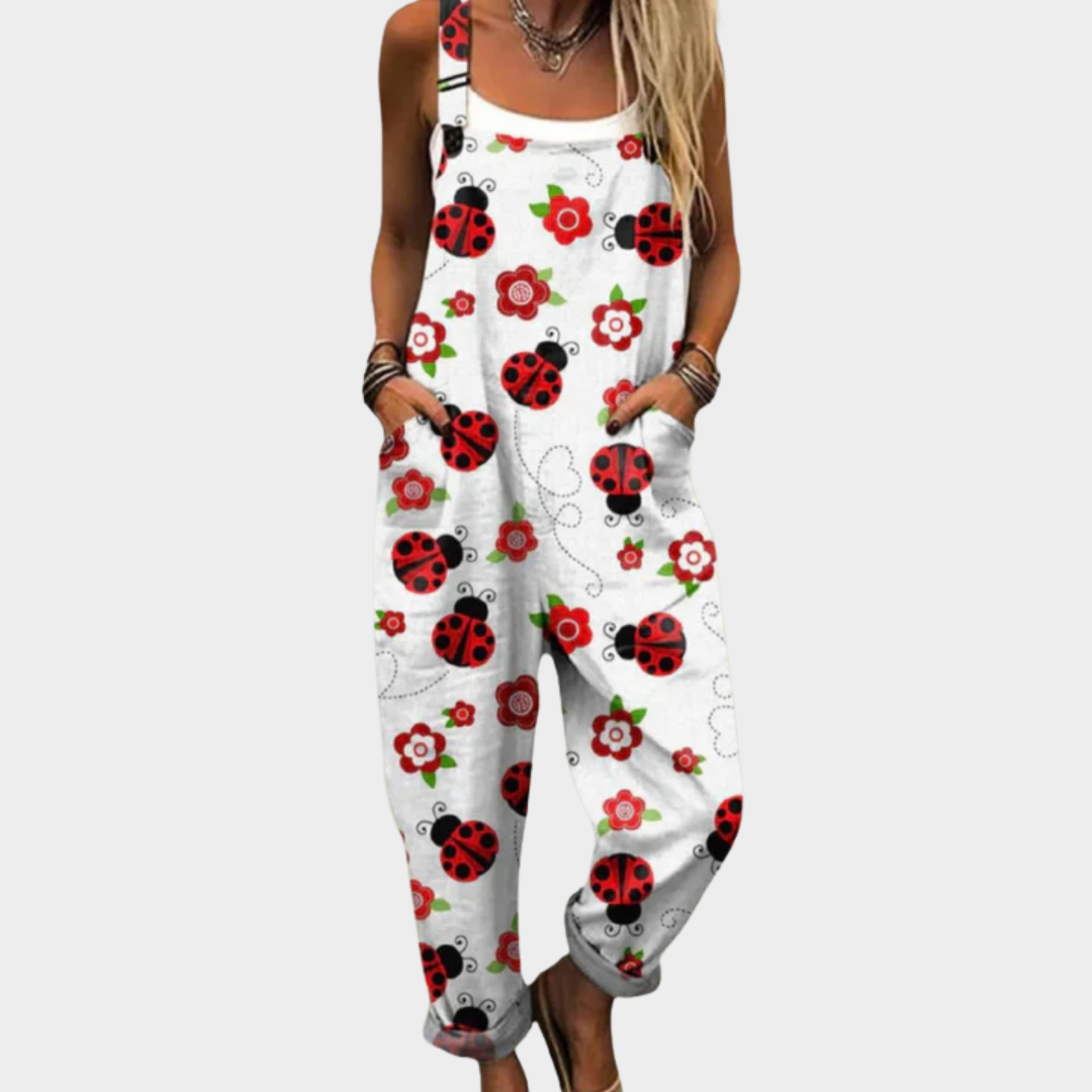 Comfortable Printed Work Jumpsuit