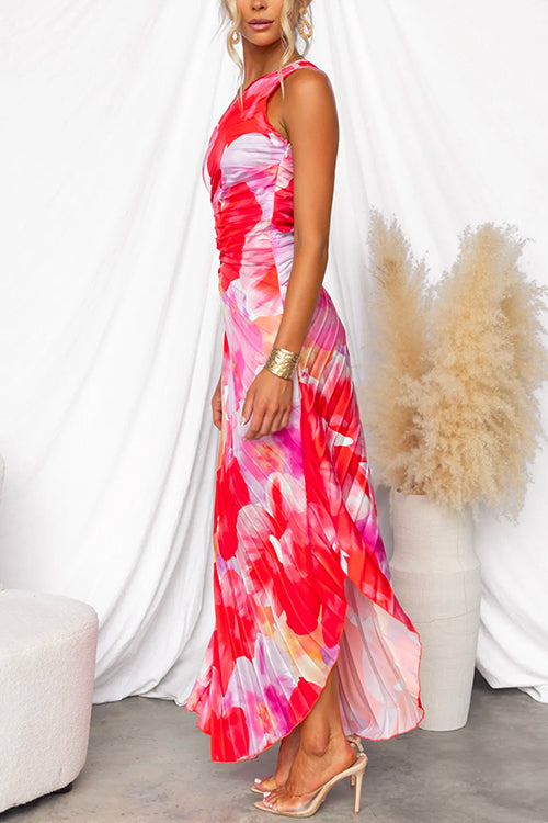 Xena | Elegant Off-Shoulder Pleated Dress