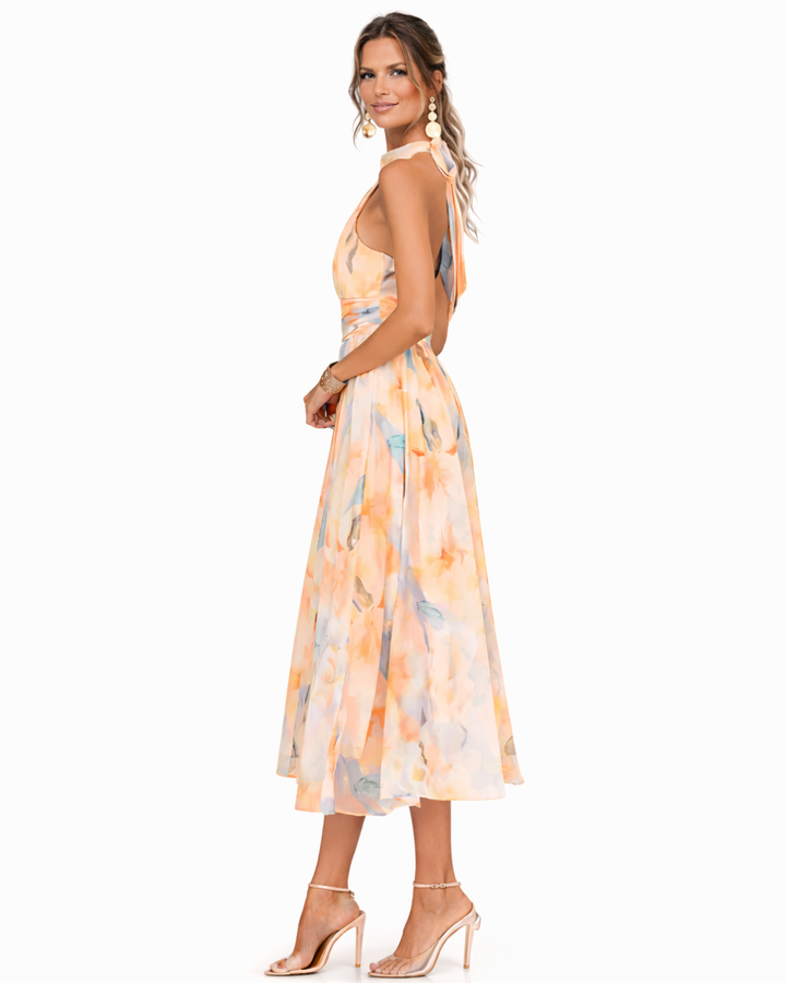 Aurora | Elegant Halter Neck Statement Dress