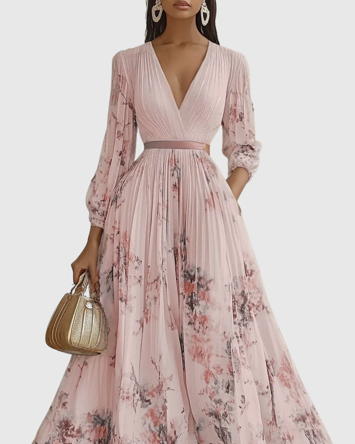 Penny | Elegant Pleated Maxi Dress