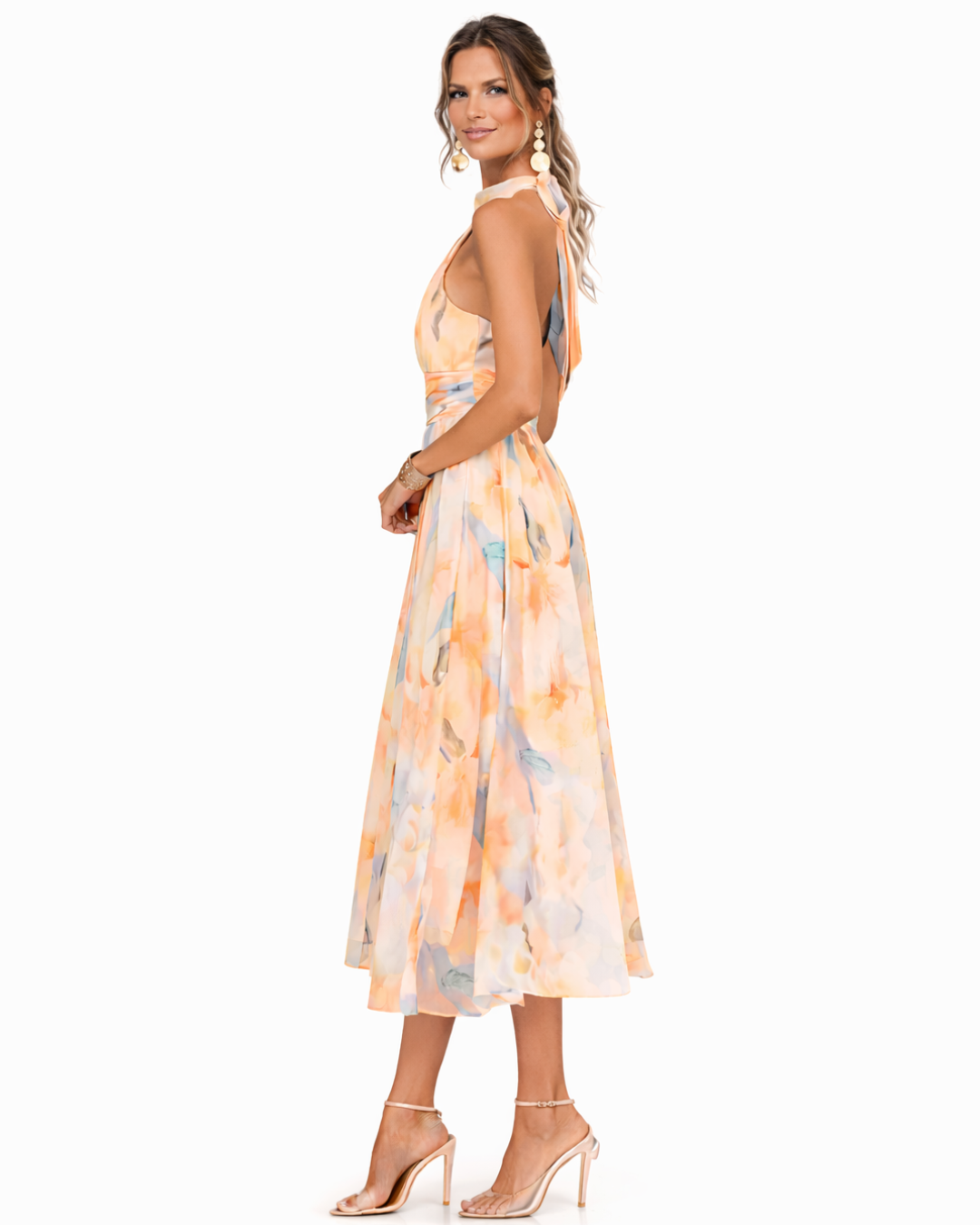 Aurora | Elegant Halter Dress With Artistic Flair