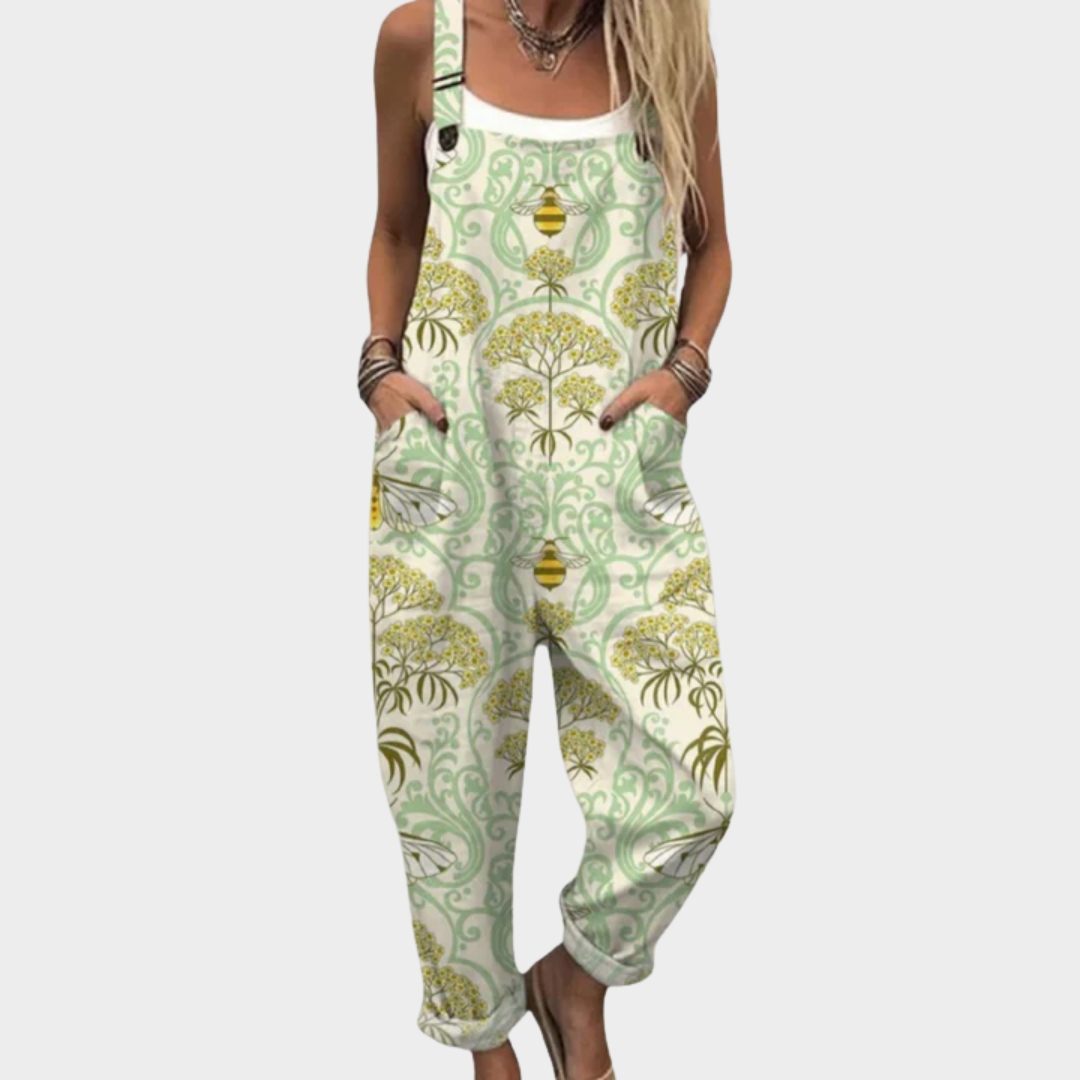 Comfortable Printed Work Jumpsuit