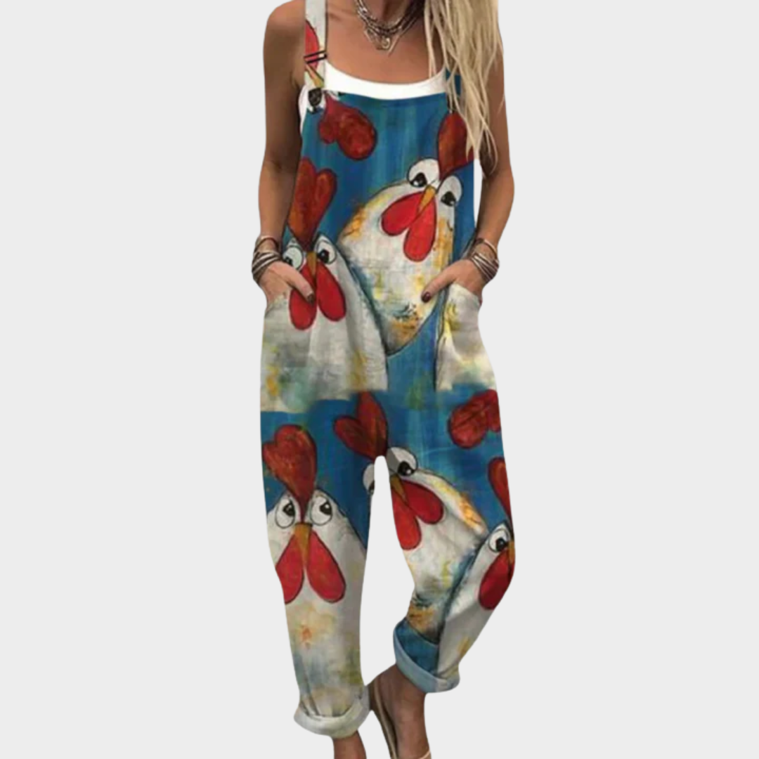 Comfortable Printed Work Jumpsuit