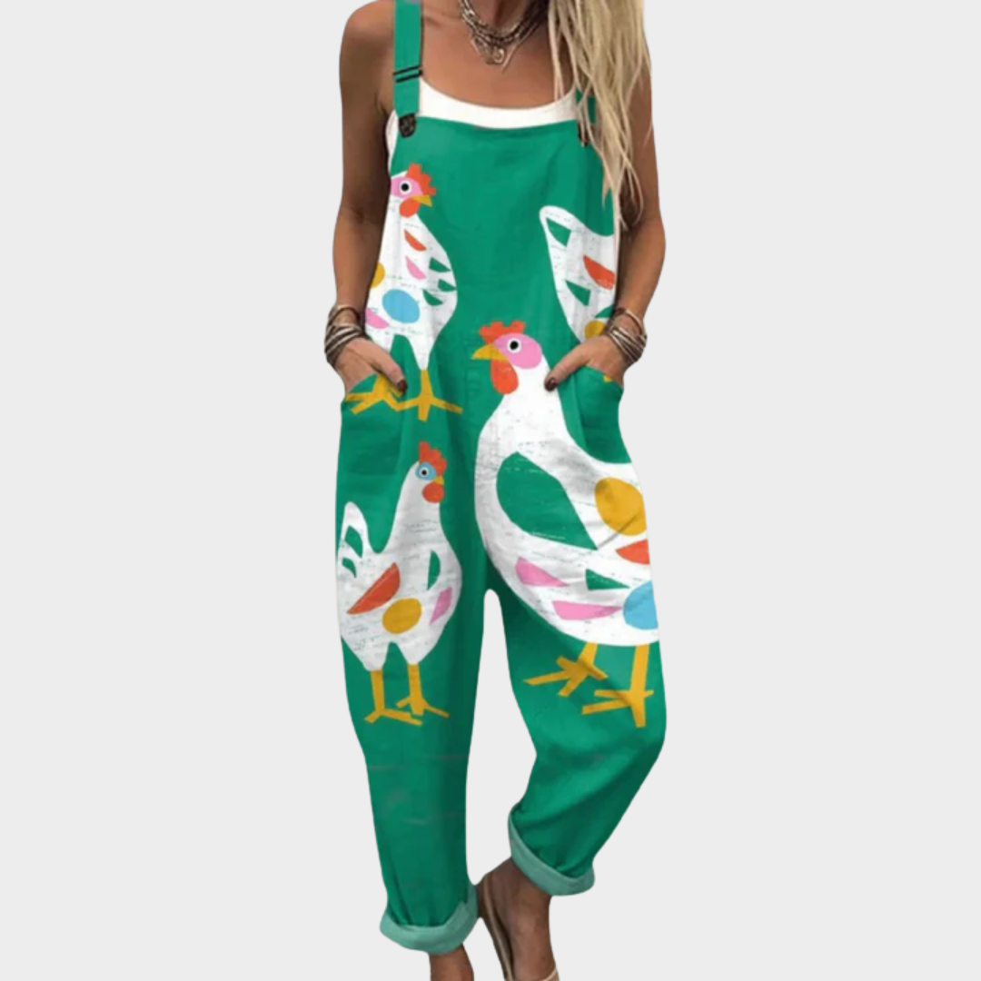 Comfortable Printed Work Jumpsuit