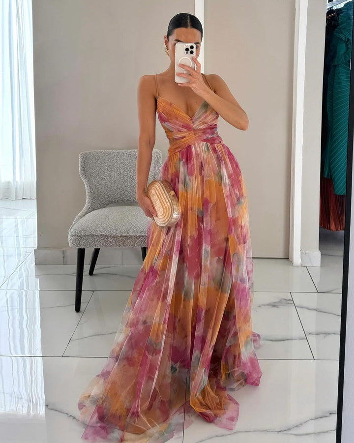 Andrea | Enchanting Maxi Dress with Floral Print