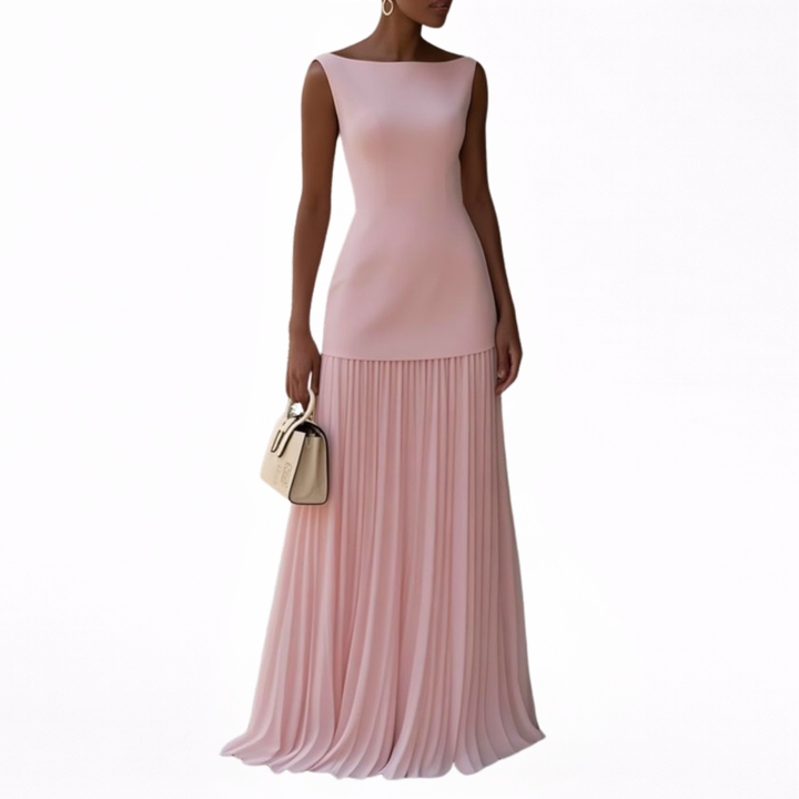 Celeste | Elegant Pleated Maxi Dress
