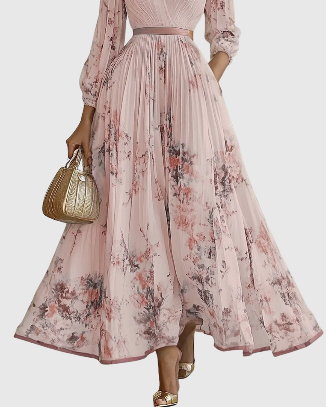 Penny | Elegant Pleated Maxi Dress