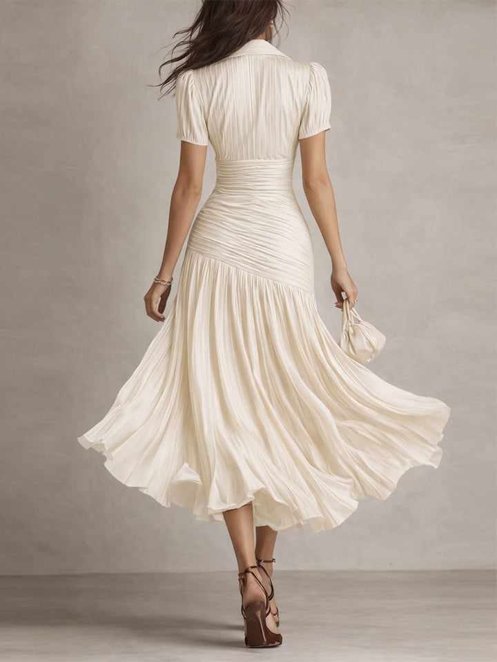 Adriana | Timeless Striped Midi Elegance