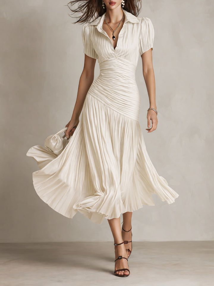 Adriana | Timeless Striped Midi Elegance
