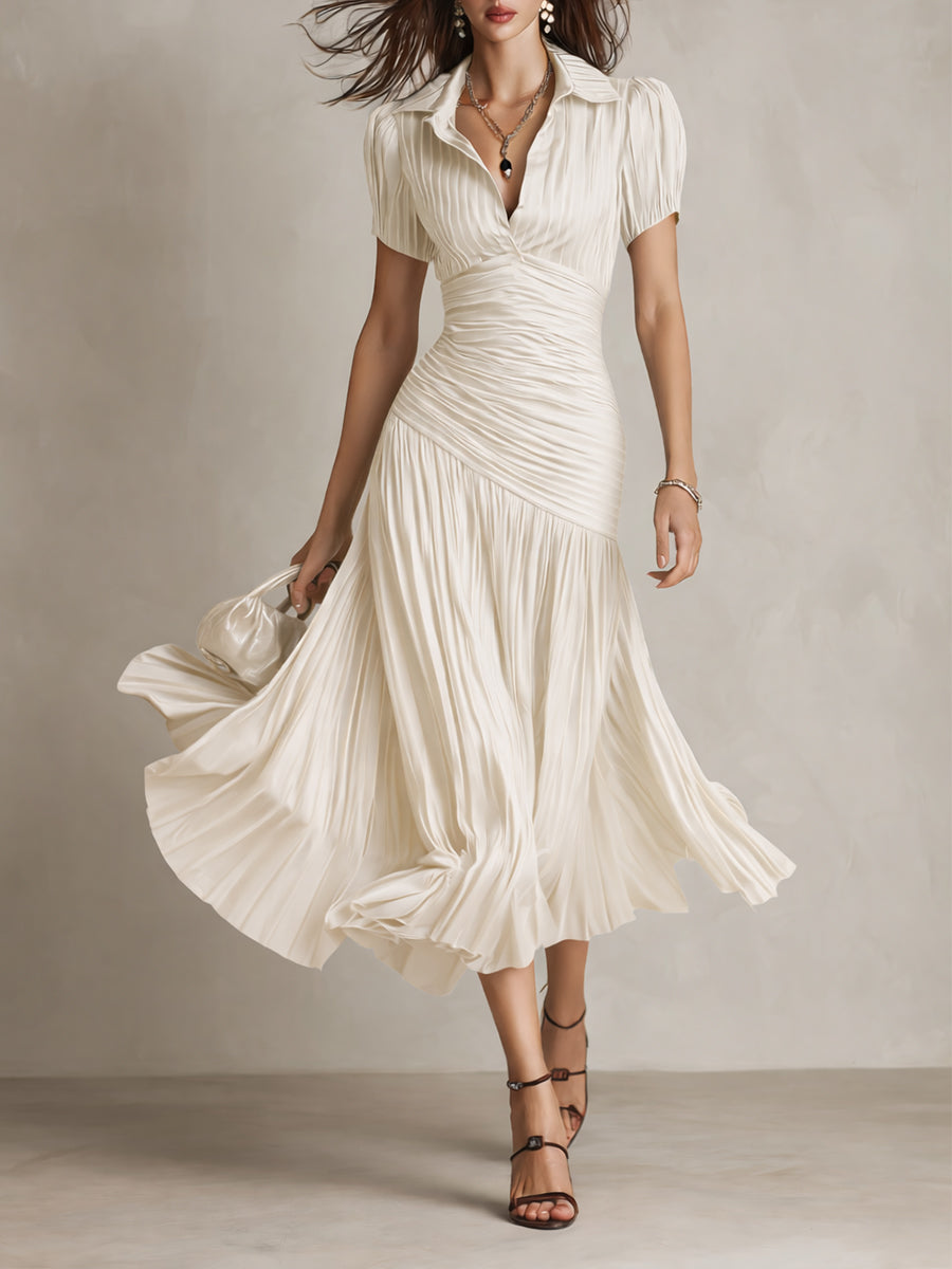 Grace | Timeless Striped Midi Elegance