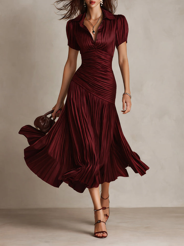 Adriana | Timeless Striped Midi Elegance