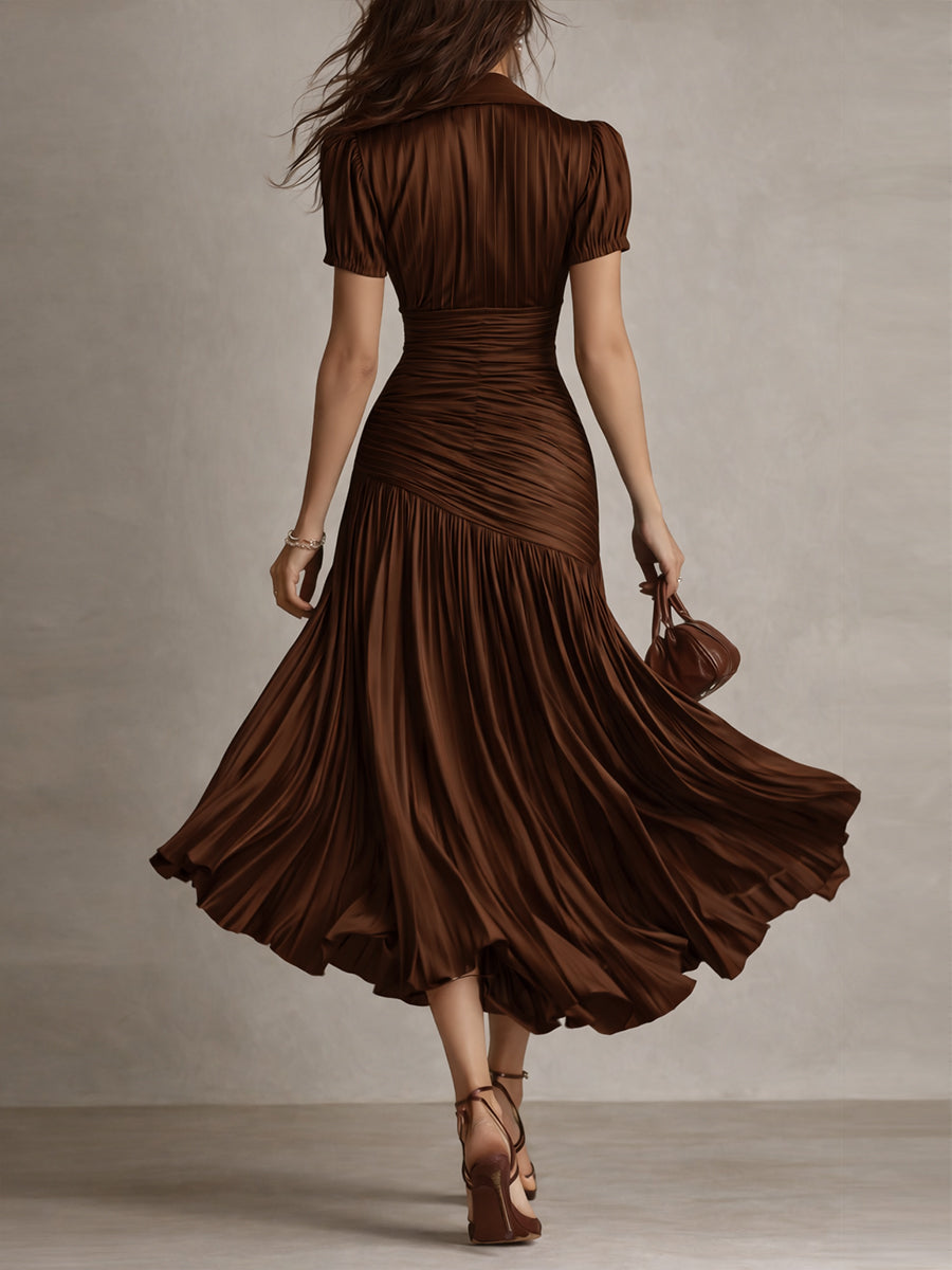 Adriana | Timeless Striped Midi Elegance