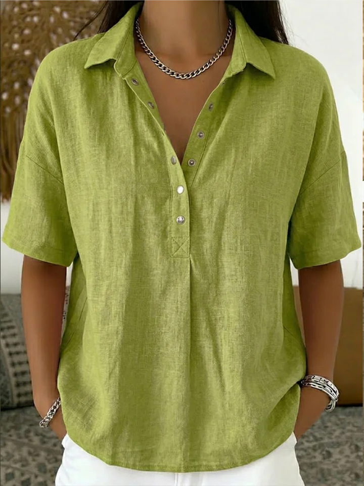 Josephine | Button-Detail Collar Blouse
