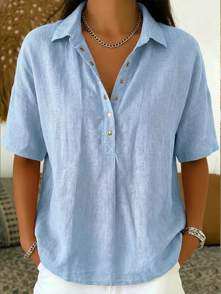 Josephine | Button-Detail Collar Blouse