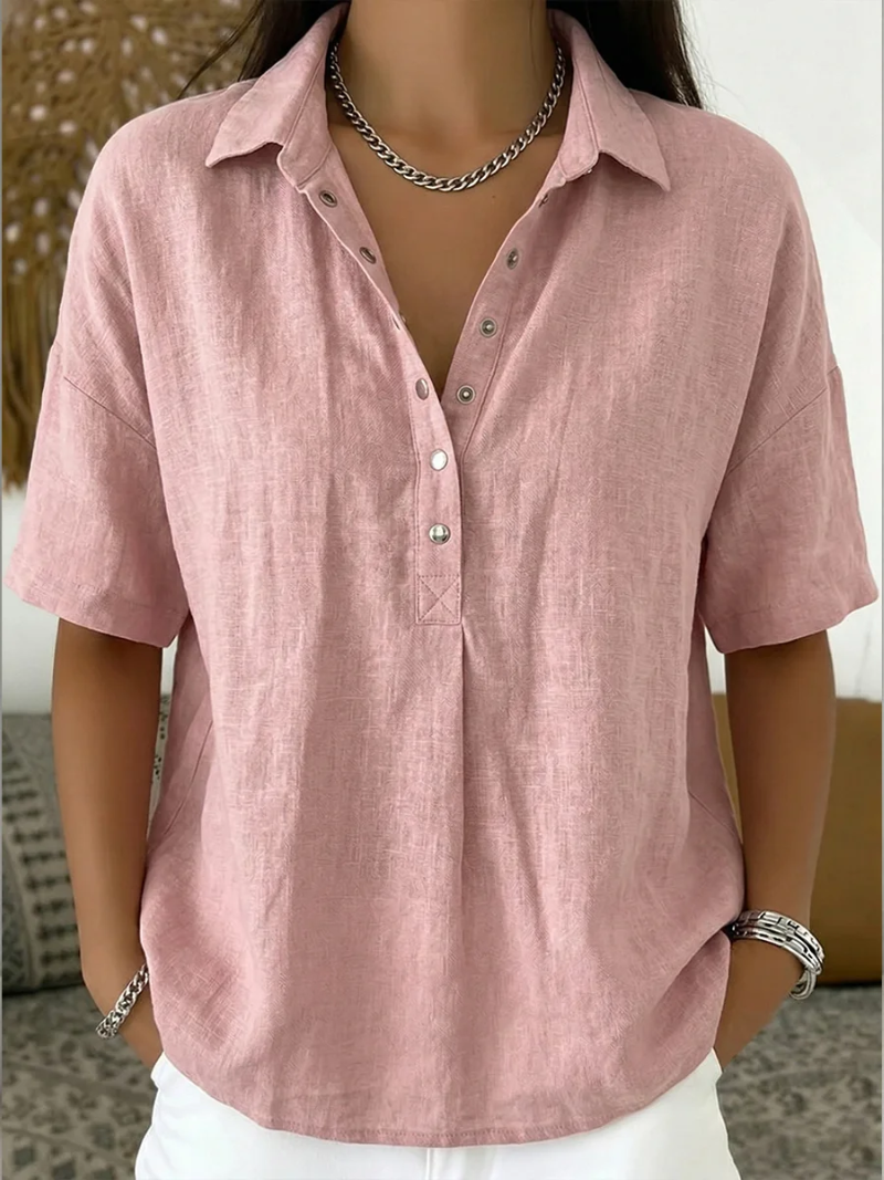 Josephine | Button-Detail Collar Blouse