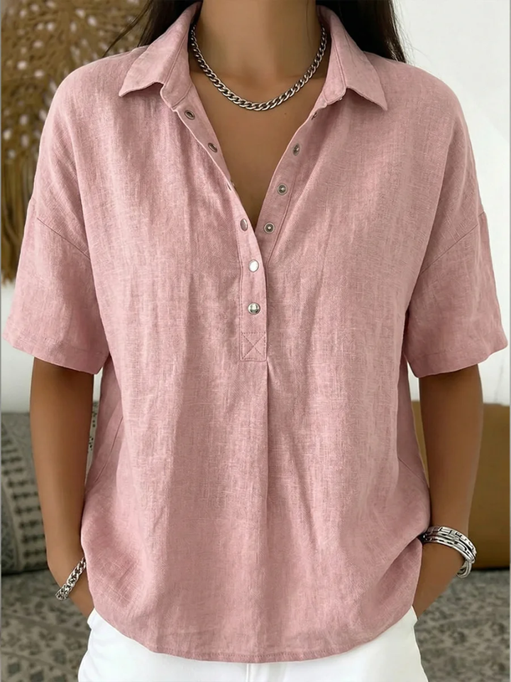 Josephine | Button-Detail Collar Blouse