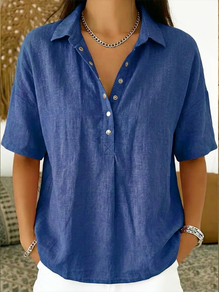 Josephine | Button-Detail Collar Blouse